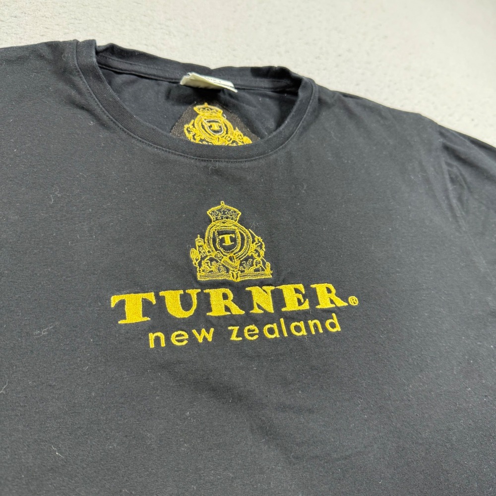 James & Nicholson Turner New Zealand Graphic T-Shirt Black XL Cotton Stretch